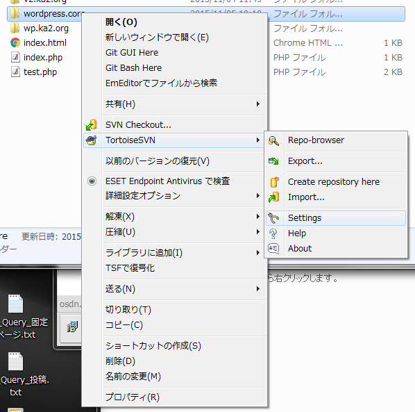 TortoiseSVN設定