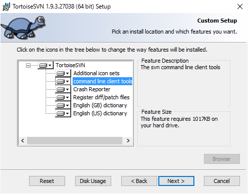 TortoiseSVN Custom Setup