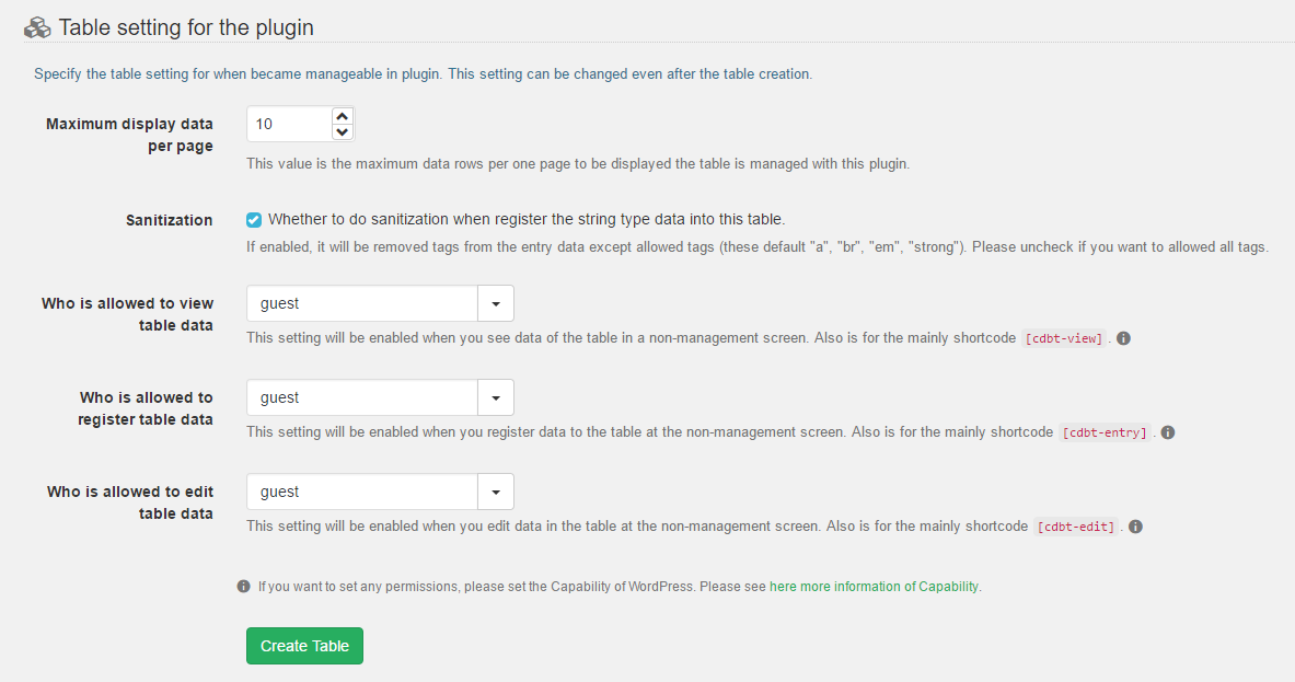 製品管理テーブル: アクセス権