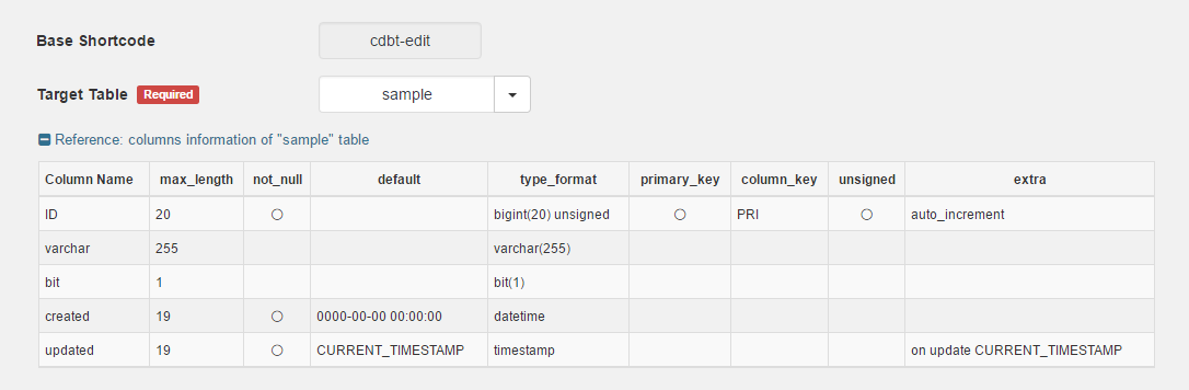ショートコード管理 - 基礎ショートコード設定